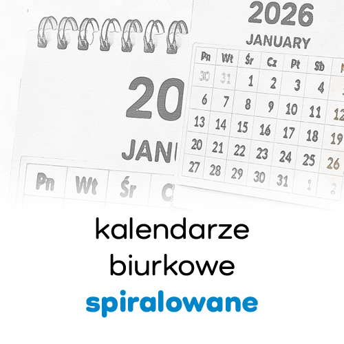 Kalendarze biurkowe spiralowane - małe