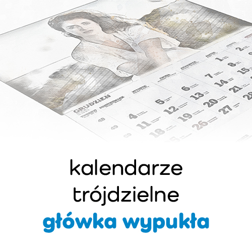 Kalendarze trójdzielne główka wypukła - mala