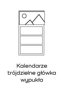 Kalendarze trójdzielne główka wypukła